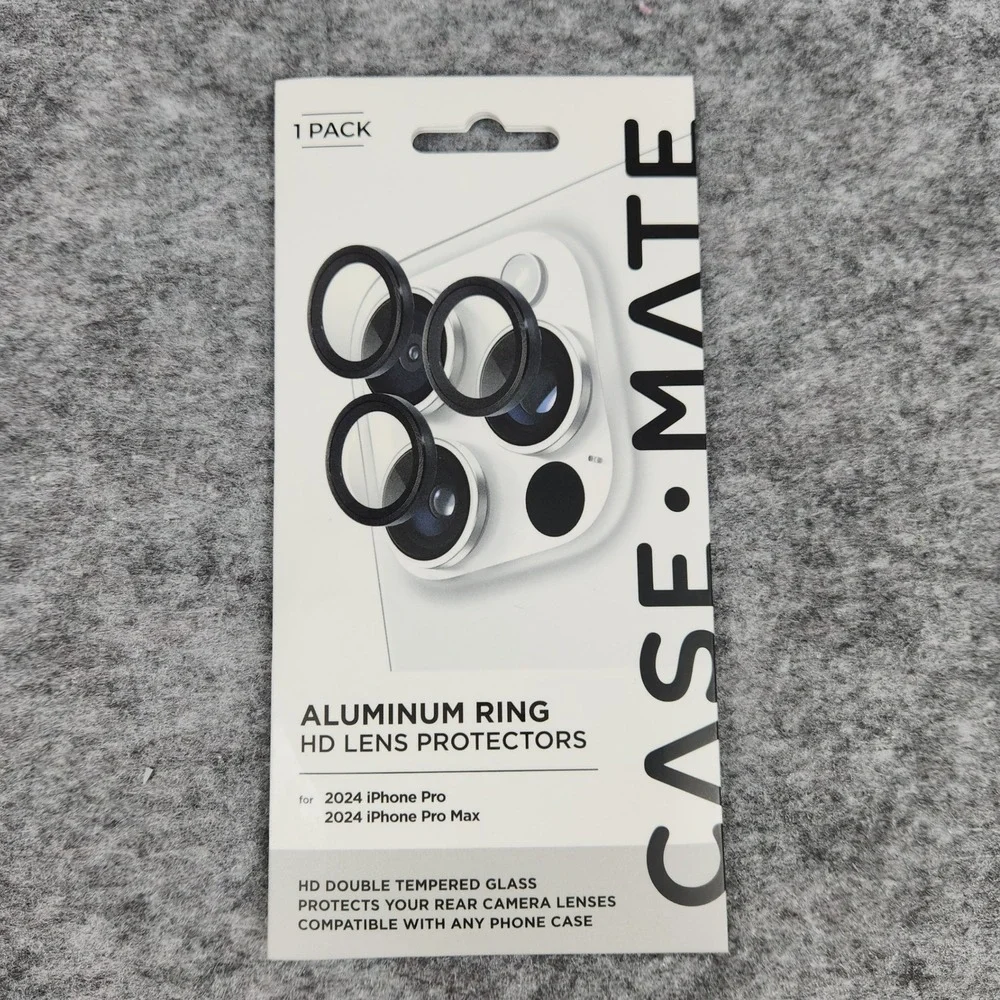 NEW Case Mate Tempered Glass Camera Lens Protector 2024 iPhone 16 Pro Max Ring